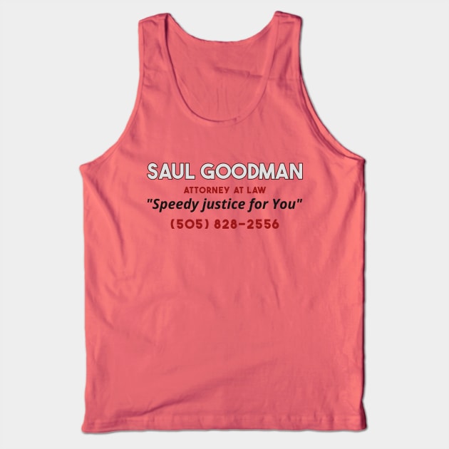 Saul Goodman Attorney at law Tank Top by Stevendan